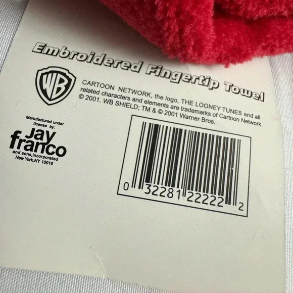 Vintage 2001 Tasmanian Devil Christmas Hand Towels NWT Cartoon Network Looney - Picture 4 of 7